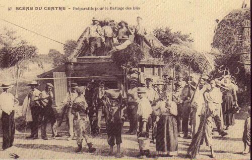 Preparatifs Pour Le Battage Des Bles - Reedition D'une Cpa - 1er Choix - Ref 022 199