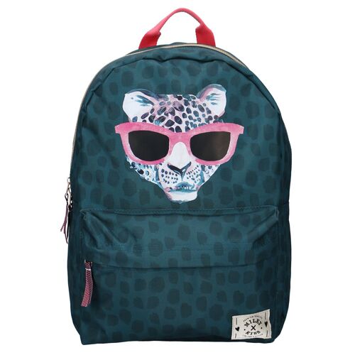 PROMOTION ! Sac à dos créateur 'Milky Kiss' vert (panthère) - 39x29x16 cm