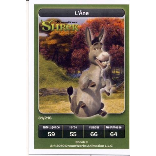 Carte Carrefour Dreamworks N°31 "L'ane"