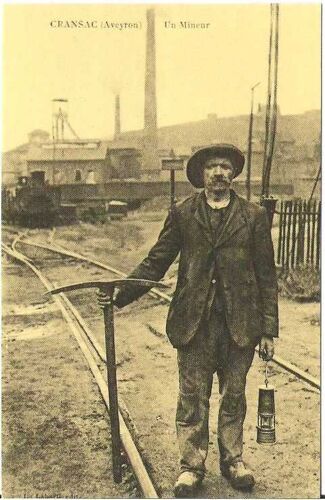 Cransac - Un Mineur - Reedition D'une Cpa - 1er Choix - Ref 022 054