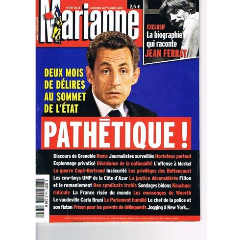 Marianne  N° 701 : Pathétique ! + Jean Ferrat