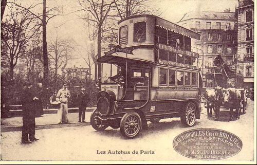 Les Autobus Parisiens - Automobiles Eugene Brillie - Reedition D'une Cpa - 1er Choix - Ref 022 028