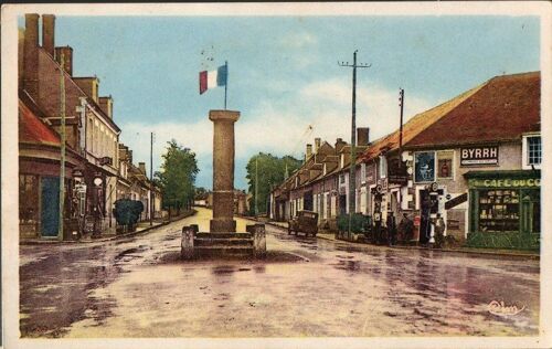 Carte Postale - Bruère Allichamps Route De Bourges 1940
