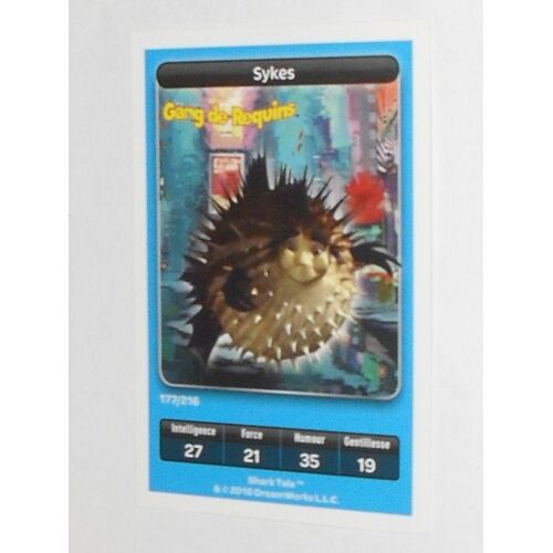 Carte Disney Carrefour 177/216 Sykes (Gang De Requins)