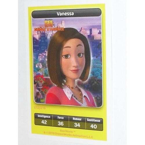 Carte Disney Carrefour 213/216 Vanessa (Bee Movie Drôle D'abeille)
