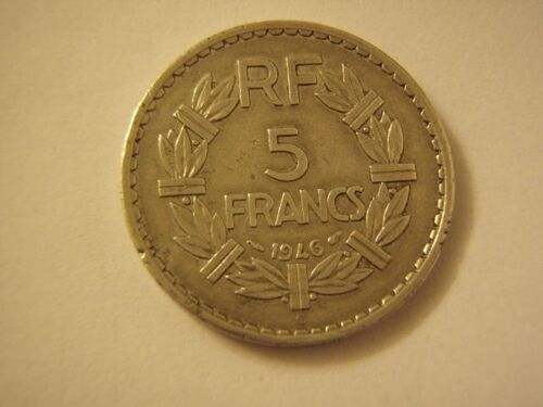 Pièce  5 Francs Aluminium Type Lavrillier 1946 C.