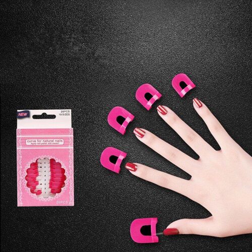 Ages 26 Pièces Accessoires De Gel À Ongles Rose Modèle Pince À Ongles Bord Vernis Colle Trop-Plein Preven Outil Portable Bricolage Nail Art Manucure Ensemble