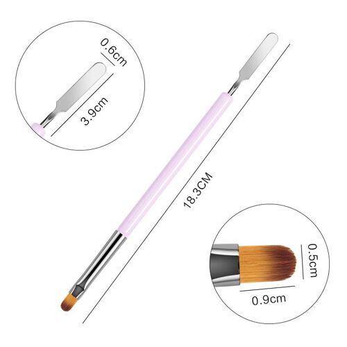 Ages 1pc Ongles Dessin Brosse Stylo Acrylique Double Tête Uv Gel Vernis À Ongles Extension Rapide Bricolage Conception Rose Blanc Art Outils