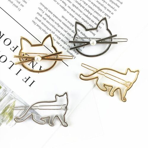 Ages Filles Mignon Cristal Chat Épingles À Cheveux Pinces À Cheveux Hairgrip Cheveux Accessoires Mode Barrettes Bijoux Femmes Épingles À Cheveux Tête Accessoires 