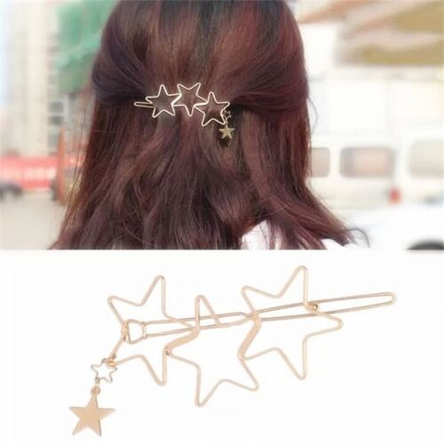 Ages Cuivre Creux À Cinq Branches Étoile Forme Pinces À Cheveux Ornement Léger Épingle À Cheveux Accessoires De Décoration De Cheveux Fête De Mariage 