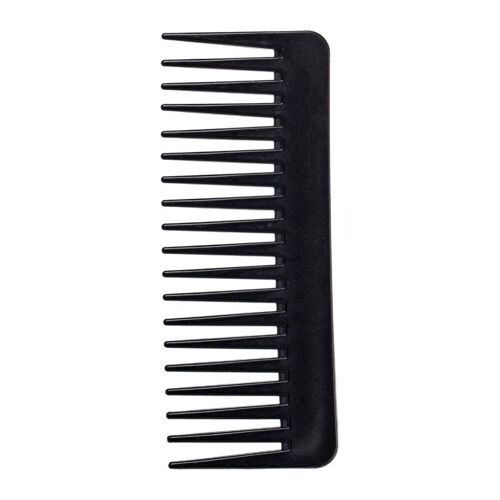 Ages 1 Pièces 19 Dents Peigne À Dents Grand Large Noir Plastique Pro Salon De Coiffure Peignes De Coiffure Réduire La Perte De Cheveux Outil De Soin Des Cheveux 