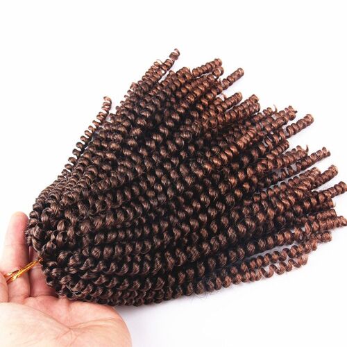 Ages 8 Pouces Femmes Extensions De Cheveux Perruques Noir Naturel Ondulé Crochet Tresses Fibres Synthétiques Tressage Cheveux Torsion Accessoires De Salon De Coiffure 