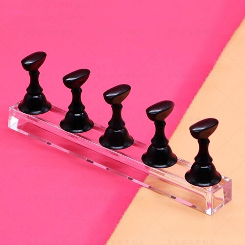 Ages 5 Pièces Chesses Support Magnétique Pointe De Clou Pratique Support De Base Nail Art Présentoir Manucure Tool1set Support De Cristal 
