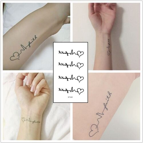 Ages Unisexe Produits Temporaire Harajuku Tatouage Autocollants Imperméables Maquillage Coeur Tatouage 