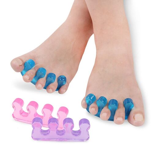 Ages 2 Pièces Silicone Souple Orteil Séparant Gel Orteil Séparateur Flexible Doigt Entretoise Réutilisable Forme Souple Pour Manucure Pédicure Ongle Outil 