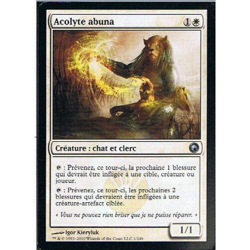Acolyte Abuna ( Abuna Acolyte ) - Magic Mtg - Cicatrices  - U