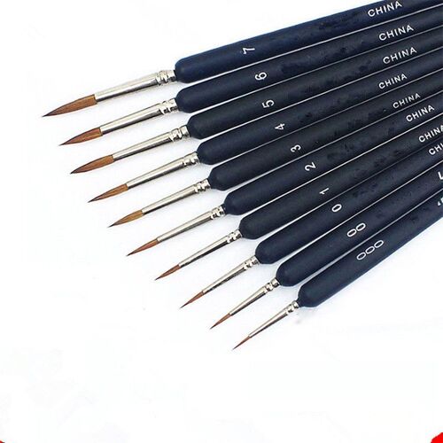 Ages 1 Pièce Pinceau Miniature Détail Fineliner Nail Art Dessin Pinceaux Loup Demi Pinceaux Pour Acrylique Peinture Fournitures 