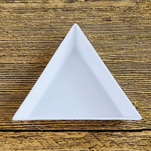 Ages 10/5 Pièces Bricolage Triangle Rond Plateau À Ongles Strass Art Perles En Plastique Cristal Nail Art Peinture Plaque Plateaux De Tri Accessoire 