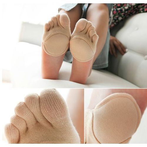 Ages 1 Paire Coton Demi Semelles Coussinets Soins Des Pieds Semelles Avant-Pied Soulagement De La Douleur Massage Gel Métatarsien Orteil Coussinets De Soutien Semelles Avant-Pied 