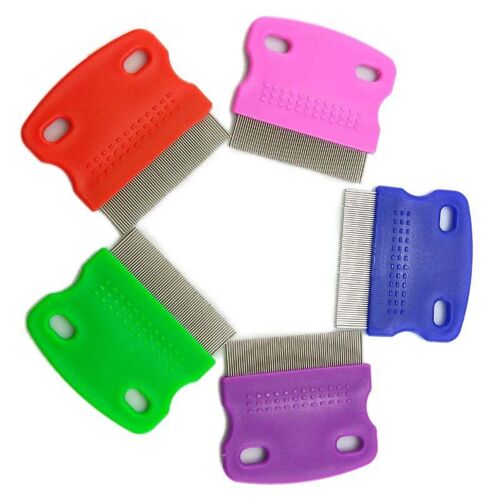 Ages 1pc Couleur Aléatoire Cheveux Poux Peigne Brosses Terminator Fine Oeuf Sans Poussière Enlèvement Acier Inoxydable Poux Peigne Chien Peigne Cheveux Peigne 