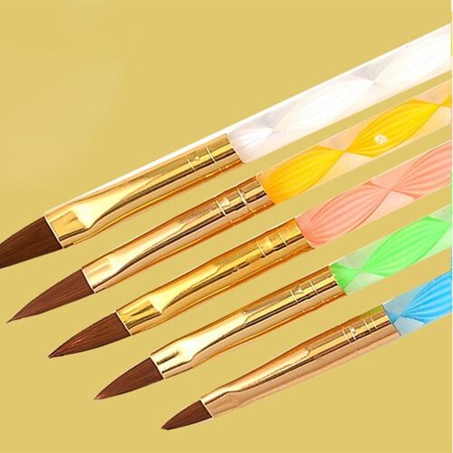 Ages 5 Pièces/Ensemble Ongles Art Brosse Outils Ensemble Acrylique Uv Gel Constructeur Peinture Dessin Brosses Stylos Cuticule Poussoir Outil Coloré 