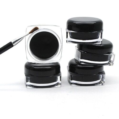Ages Eyeliner Gel De Couleur Noire Avec Brosse Facile À Porter Maquillage Longue Durée Imperméable Eye Liner Maquillage Beauté Femmes Cosmétiques Outil 