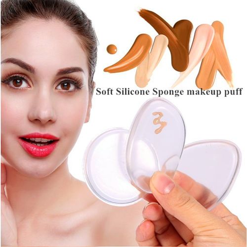 Ages Silicone Souple Maquillage Silisponge Mélangeur Silicone Éponge Maquillage Bouffée Pour Fond De Teint Liquide Bb Crème Beauté Essentiels 