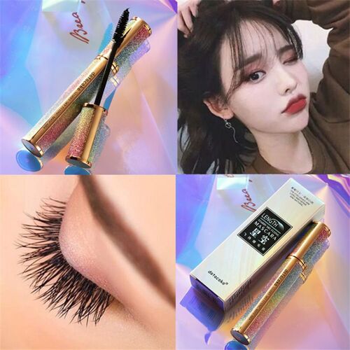Ages Dotacoko Nouveau 4d Mascara À Cils Imperméable À L'eau Longue Extension De Cils Noir Cils Cils Cils Brosse Résistant Aux Taches Longue Tenue Faux 