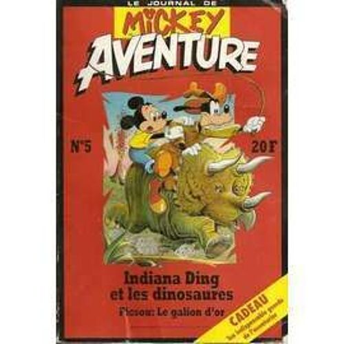 Le Journal De Mickey Aventure N 5, Avril 1995 : Indiana Ding Et Les Dinosaures