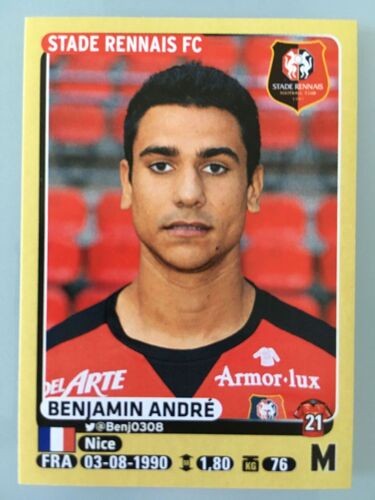 Image Panini Foot 2015 - 2016 Benjamin André N° 399 Stade Rennais Fc