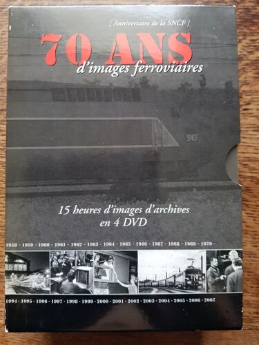 70 Ans D'images Ferroviaires, 15 H D'images D'archives Dans Un Coffret De 4 Dvd + Un Livret