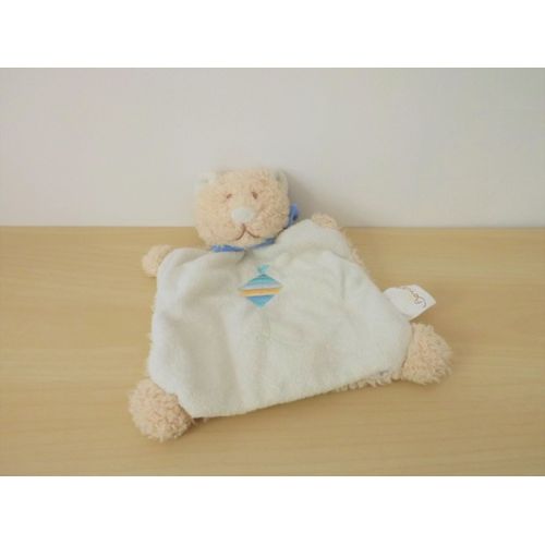 Doudou Ours Marionnette Blanc Bleu Cerf Volant Bengy