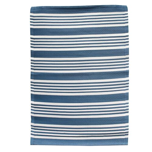 Tapis De Décoration Extérieur Design Azura - L. 120 X L. 180 Cm - Bleu Foncé