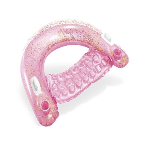 Bouée Gonflable Chaise Semi Immergé Glitter - Rose