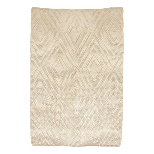 Tapis Design Ethnique Home - L. 120 X L. 170 Cm - Blanc