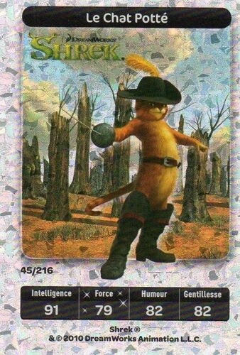 Carte Titane Dreamworks N° 45 Le Chat Potte