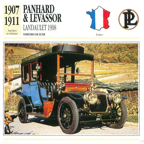 Fiche Atlas Voiture Panhard & Levassor Landaulet 1908