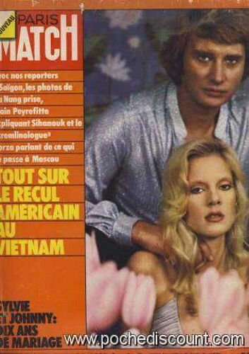 Paris Match N ° 1353/ Couverture Johnny Et Sylvie