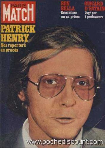 Paris Match N ° 1444/ Couverture Patrick Henry
