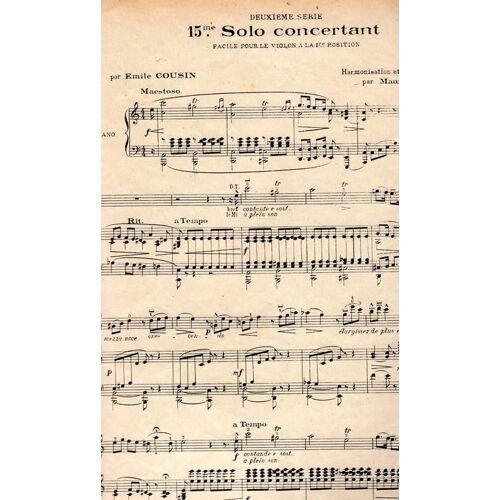 20 Solos Concertants Pour Le Violon