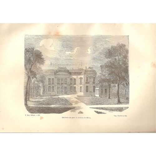 Intérieur Du Parc Et Château De Bercy - Gravure Issue De " Paris À Travers Les Siècles : Tome 3 " ( 1886 ) Par H. Gourdon De Genouillac