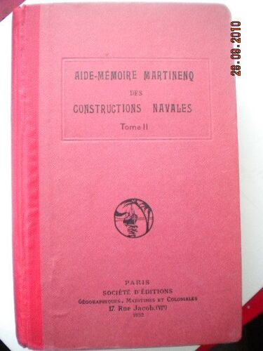 Aide-Mémoire Martinenq Des Constructions Navales
