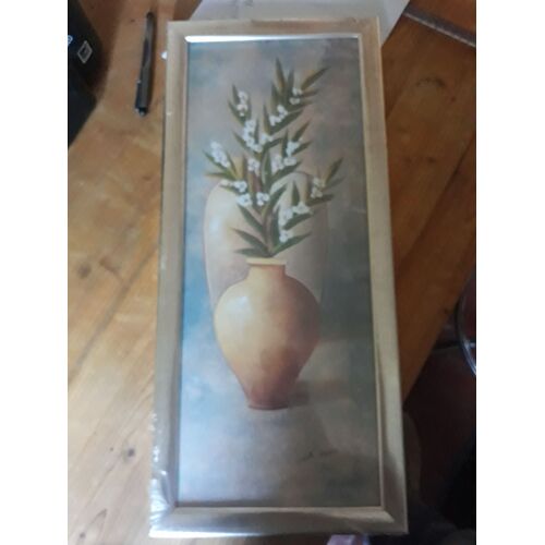 Peinture Avec Cadre Pot De Fleur