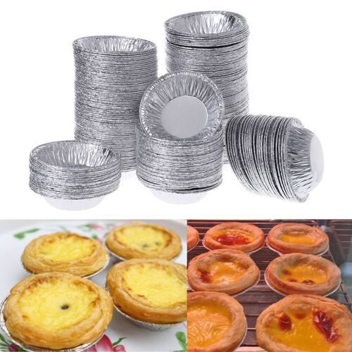 Moule En Aluminium Jetable, 250 Pièces, Cuisson Des ?Ufs, Poêle À Tarte, Boîte À Cupcakes, Assiette, Étain