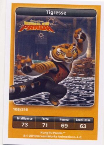 Carte Kung Fu Panda : Tigresse N°108  - Collection Dreamworks - Carrefour  Carte Spéciale