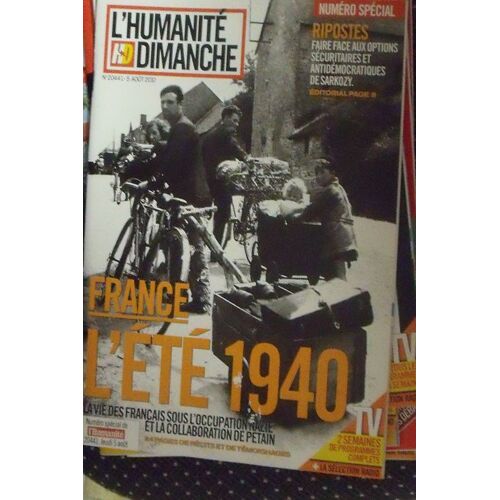 L'humanité Dimanche  N° 223 : L'été 1940