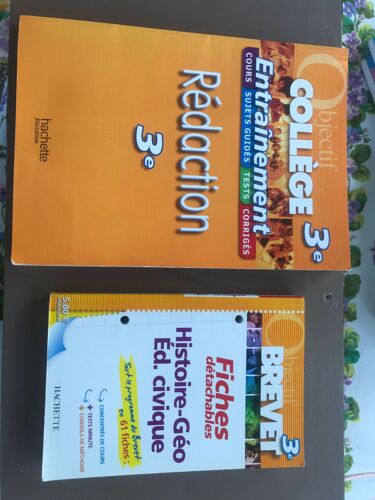 Collège 3 Eme- Entraînement Rédaction De Hachette Année 2006/ Brevet 3 Eme- 61 Fiches Détachables Histoire - Géo - Ed.Civique