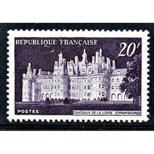 Château De Chambord Et Premier Spectacle "Son Et Lumière" Année 1952 N° 924 Yvert Et Tellier Luxe