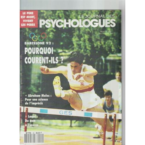 Le Journal Des Psychologues N° 99  N° 99 : Pourquoi Courent-Ils ? ( Psy Dans Le Sport ... )