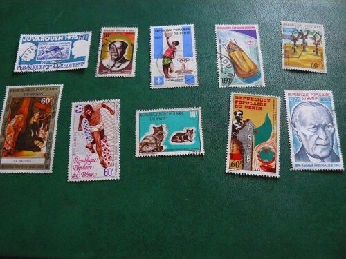 Lot De 10 Timbres Oblitérés Du Bénin